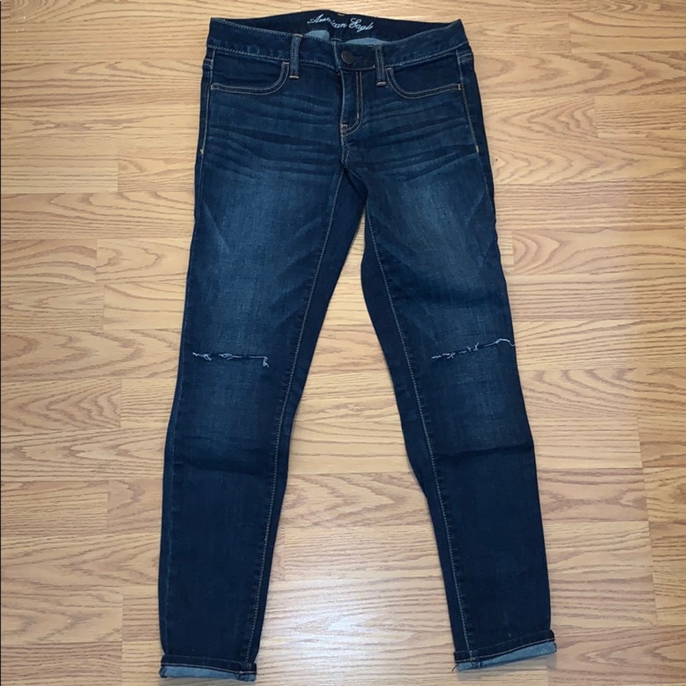 American Eagle Dark blue Denim stretch Jeggings